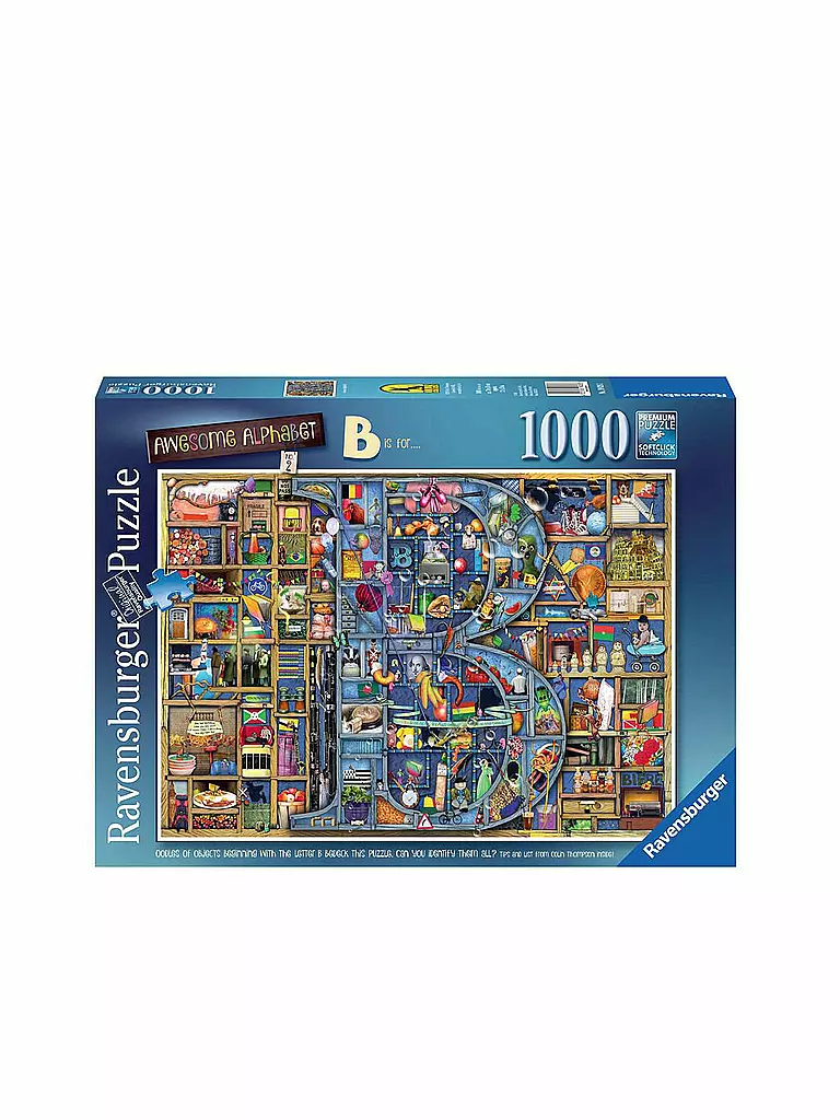 RAVENSBURGER | Puzzle - Puzzle Awesome Alphabet B 1000 Teile | keine Farbe