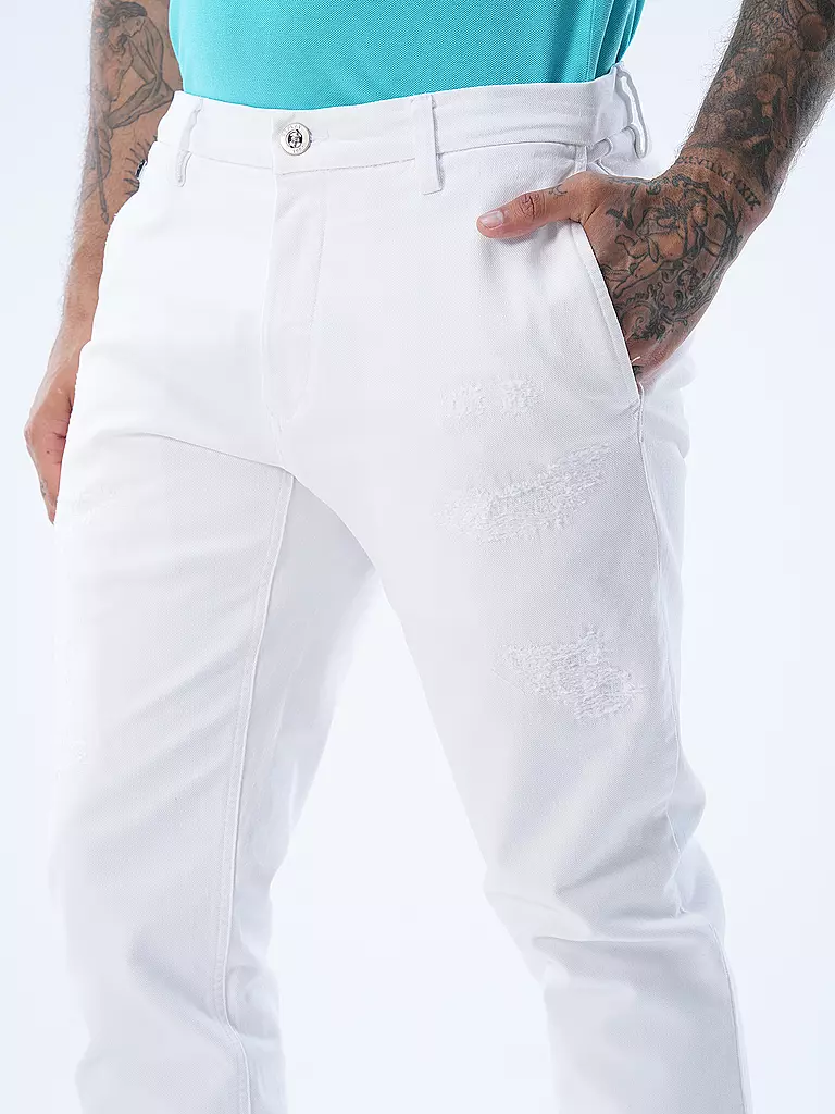 REPLAY | Chino Regular Fit HYPERFLEX BENNI | weiss