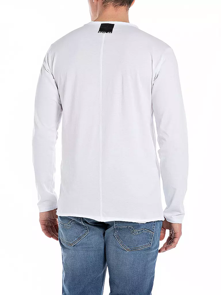 REPLAY | Langarmshirt  | weiss