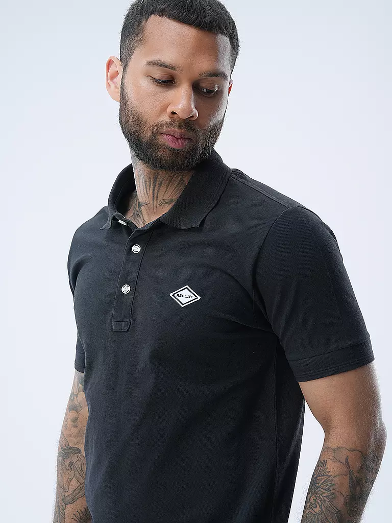 REPLAY | Poloshirt  | schwarz