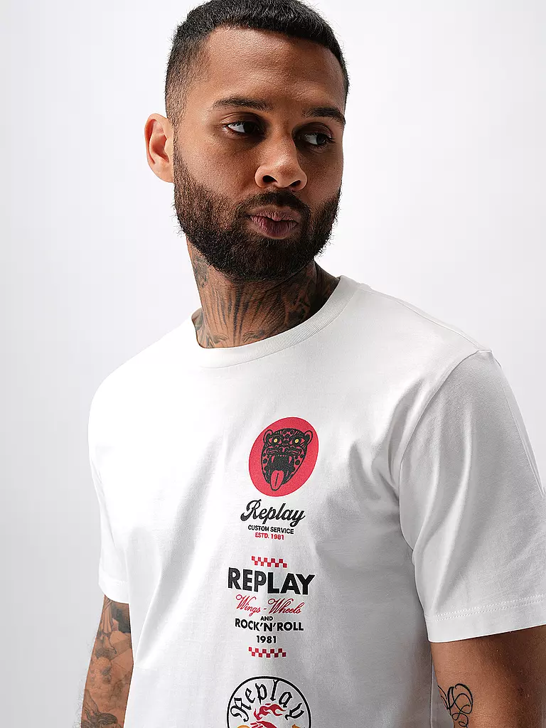 REPLAY | T-Shirt  | weiss