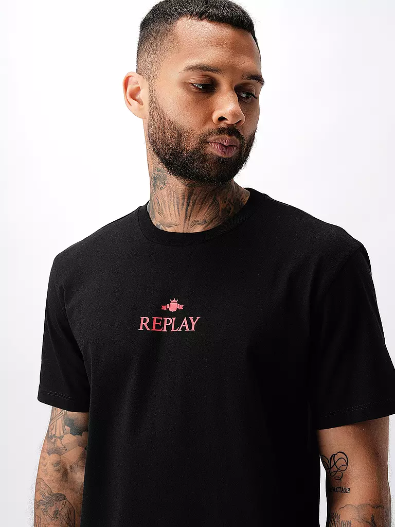 REPLAY | T-Shirt  | schwarz