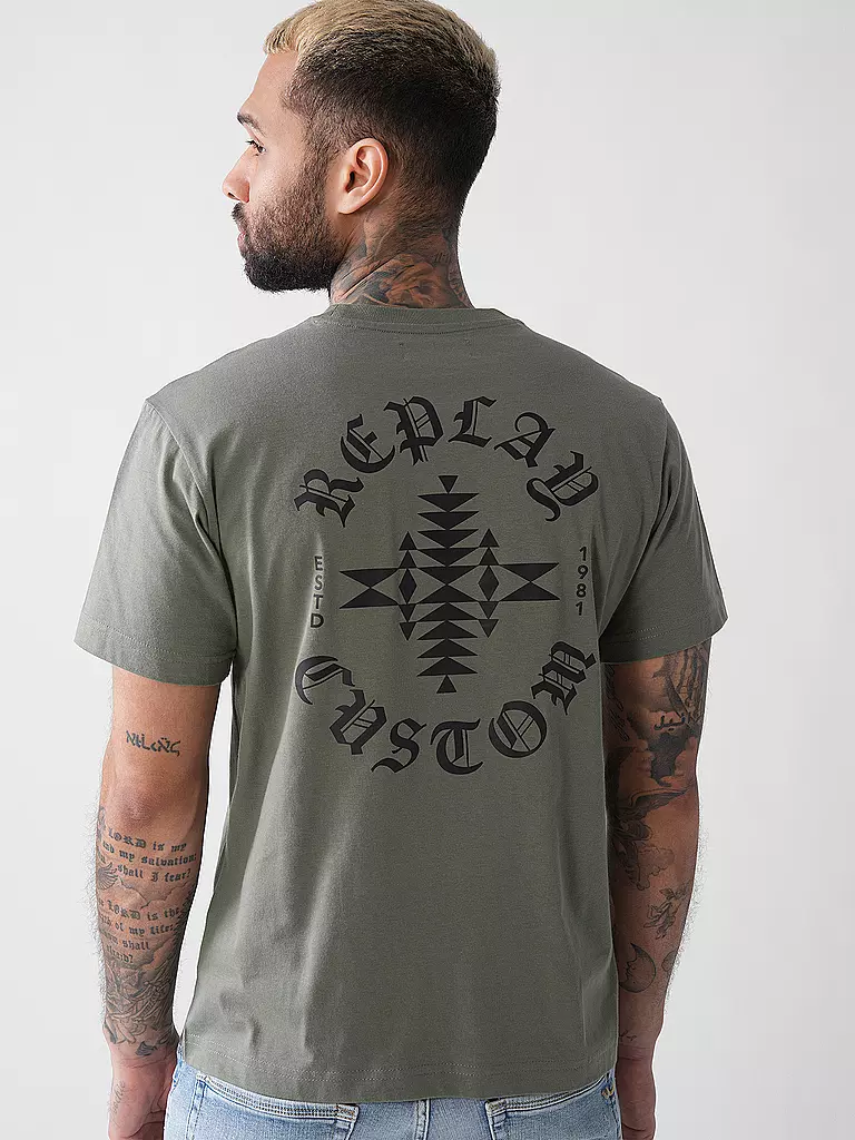 REPLAY | T-Shirt  | olive