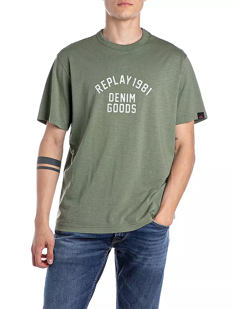 REPLAY | T-Shirt  | olive