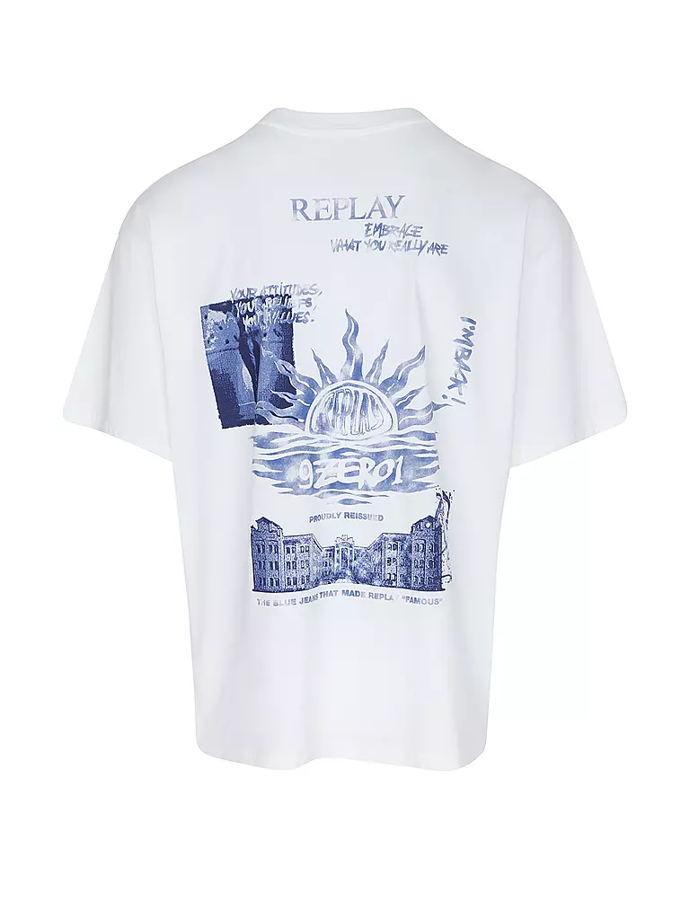 REPLAY | T-Shirt 9ZERO1 | blau