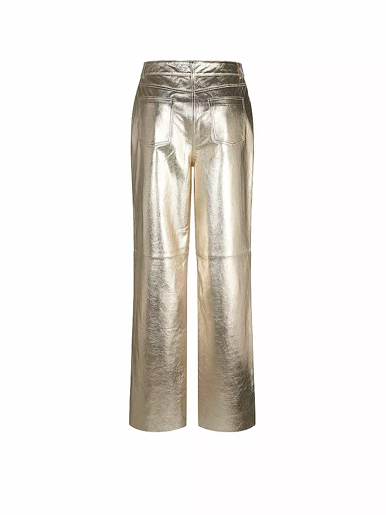 RIANI | Lederhose | gold