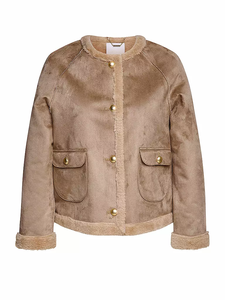 RICH & ROYAL | Jacke in Felloptik | beige