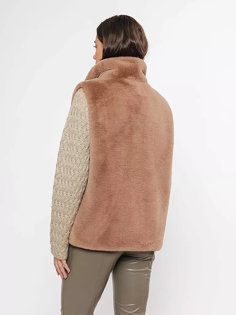 RINO&PELLE | Gilet in Felloptik LISON | camel