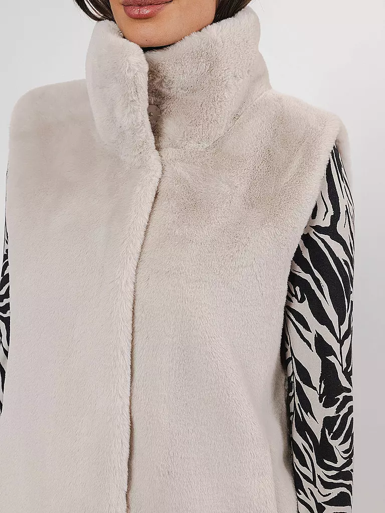 RINO&PELLE | Gilet in Felloptik LISON | creme