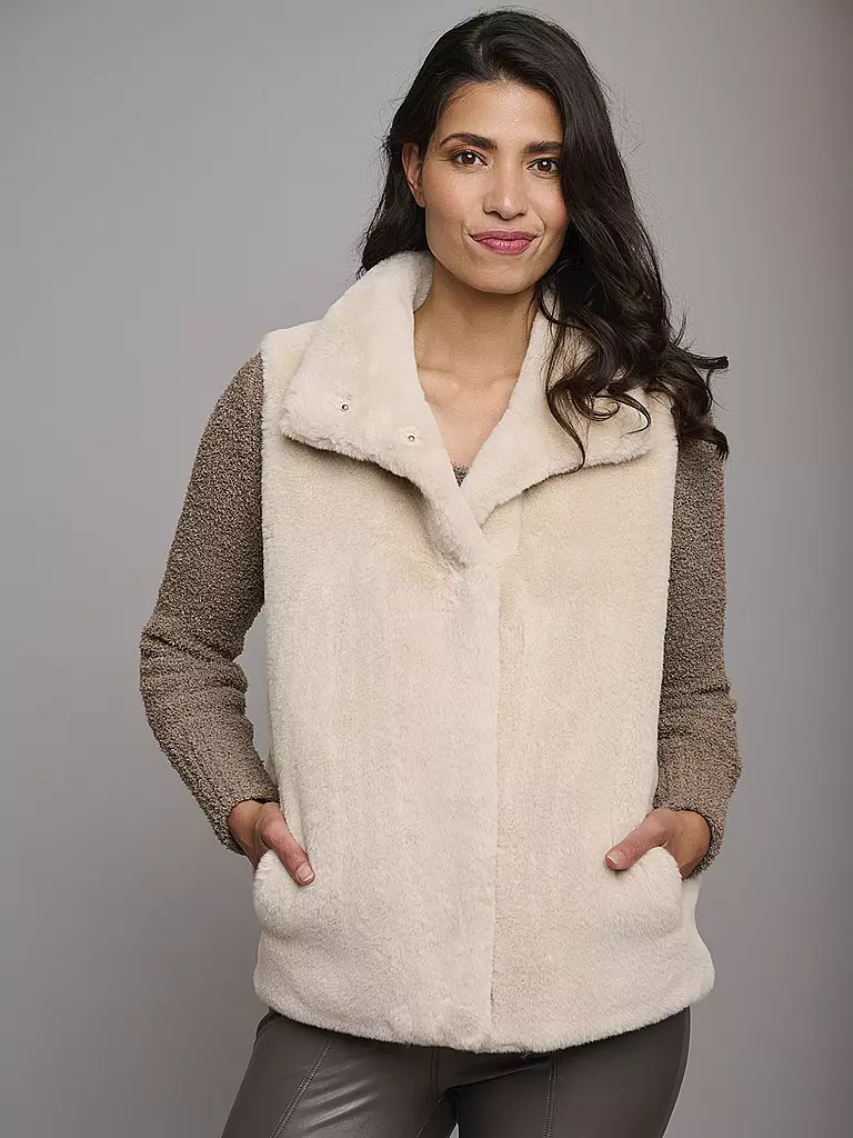 RINO&PELLE | Gilet in Pelzoptik LISON | creme