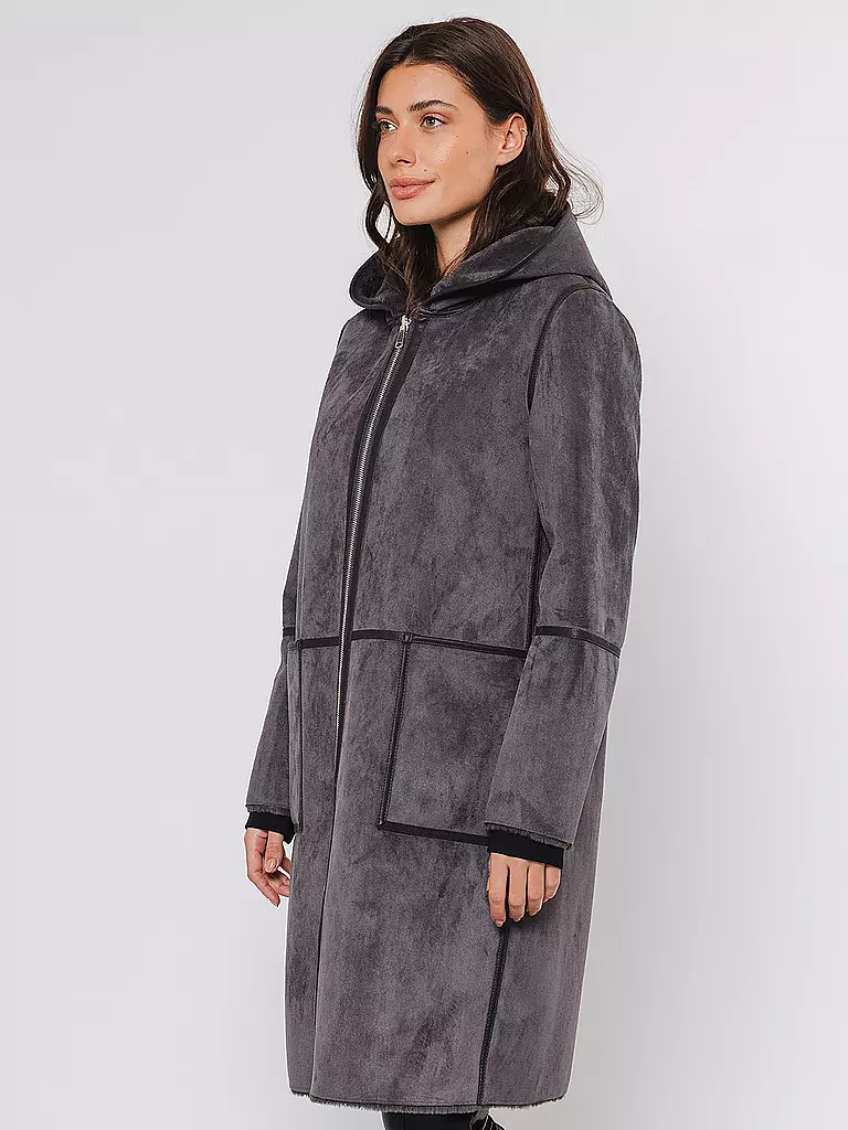 RINO&PELLE | Jacke in Felloptik | grau