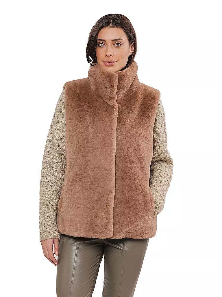 RINO&PELLE | Gilet in Felloptik LISON | creme