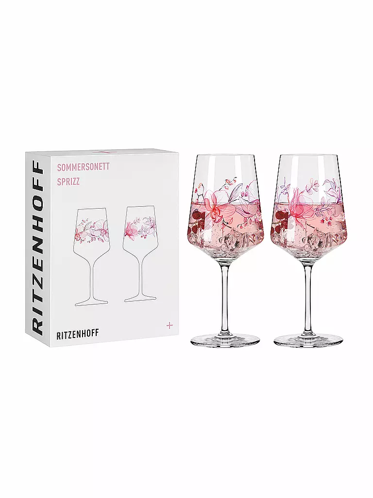 RITZENHOFF | Aperitifglas SOMMERSONETT SPRITZ 2er Set #19 #20 Kolberg | rosa