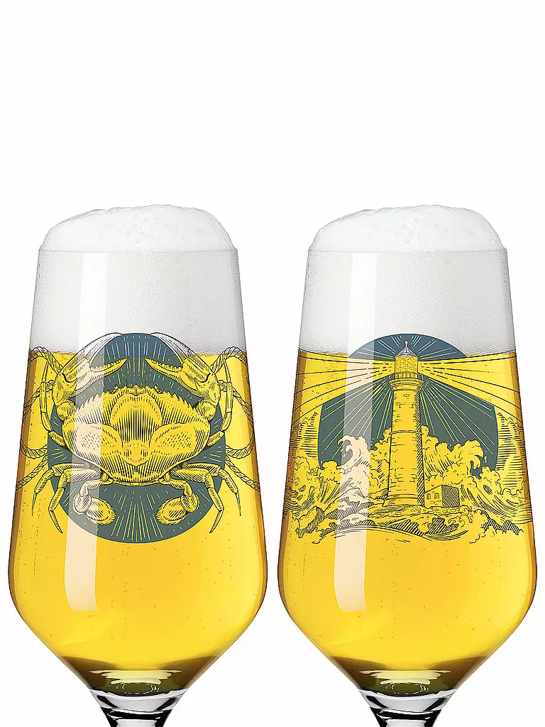 RITZENHOFF | Bierglas 2-er Set BRAUCHZEIT PILS #7 und #8 Philip Harris 2023 | bunt