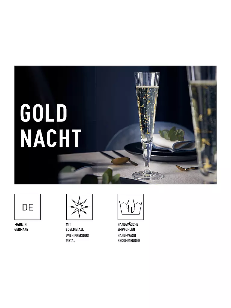 RITZENHOFF | Champagnerglas GOLDNACHT # 43 Kordes | gold