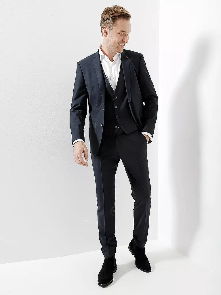 ROY ROBSON | Anzugweste Slim Fit | blau