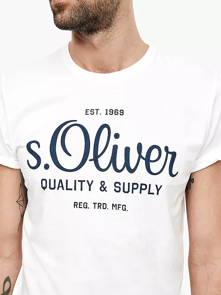 S.OLIVER | T Shirt Regular Fit  | weiß