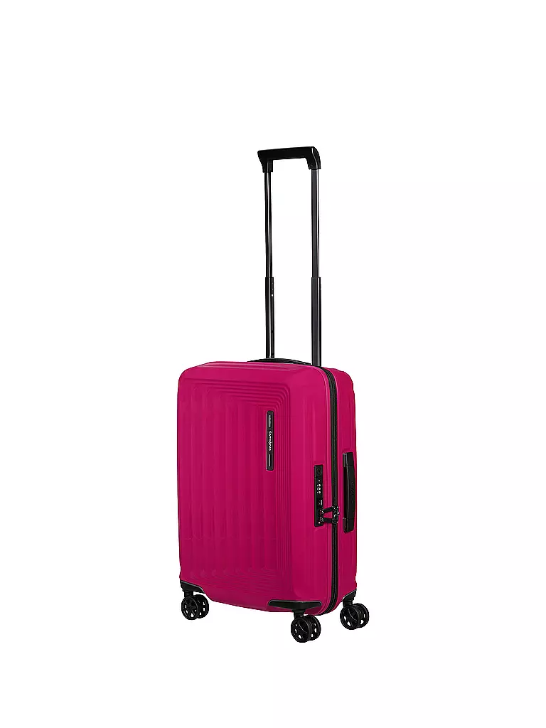 SAMSONITE | Trolley  NUON SPINNER 55cm erweiterbar metallic ruby | hellgrau