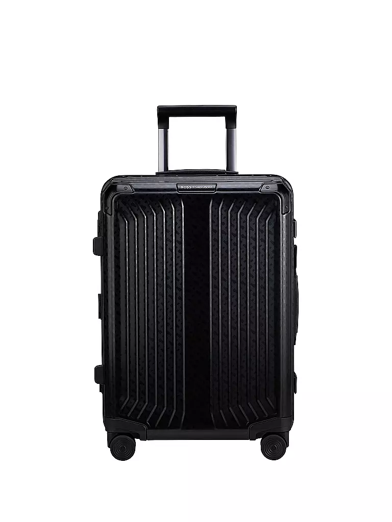 SAMSONITE | Trolley BOSS SPINNER 55cm graphite monogram | schwarz