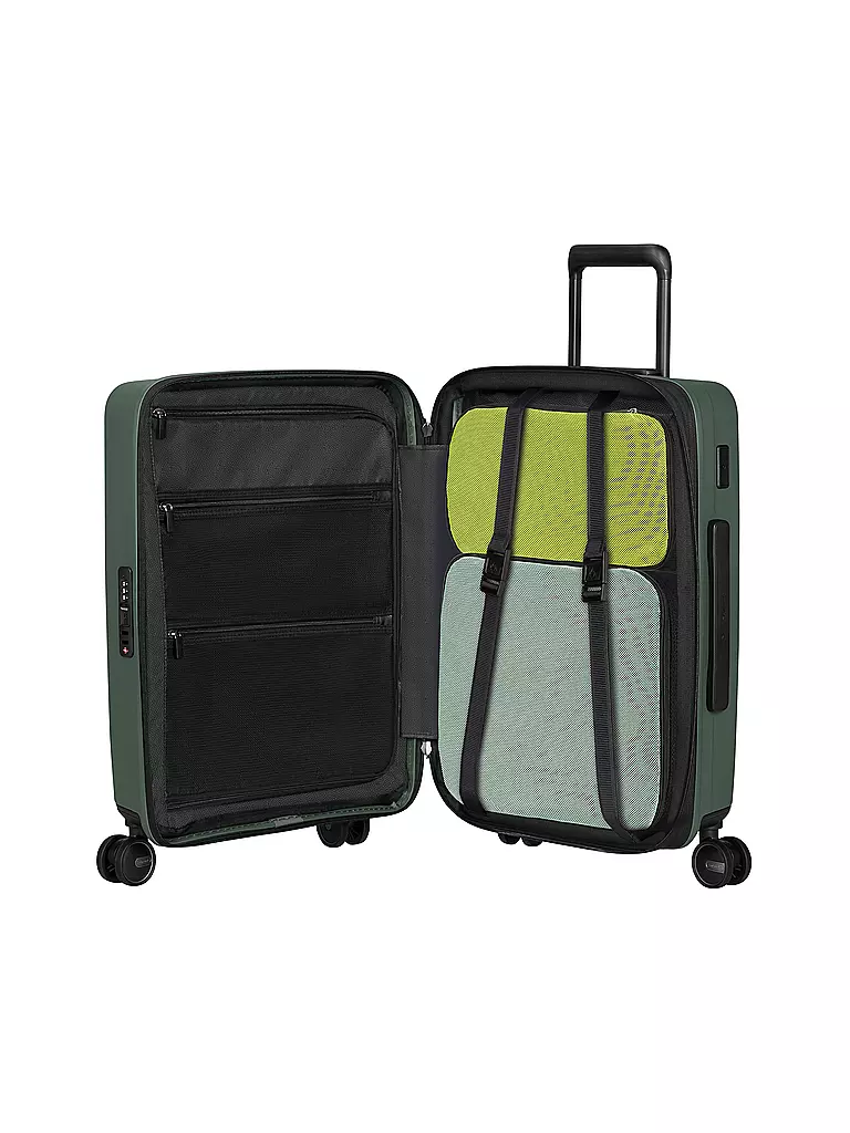 SAMSONITE | Trolley RESTACKED SPINNER 55cm erweiterbar sage | dunkelgrün