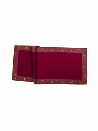 SANDER | Tischläufer STARLIGHT 50x150cm Burgundy