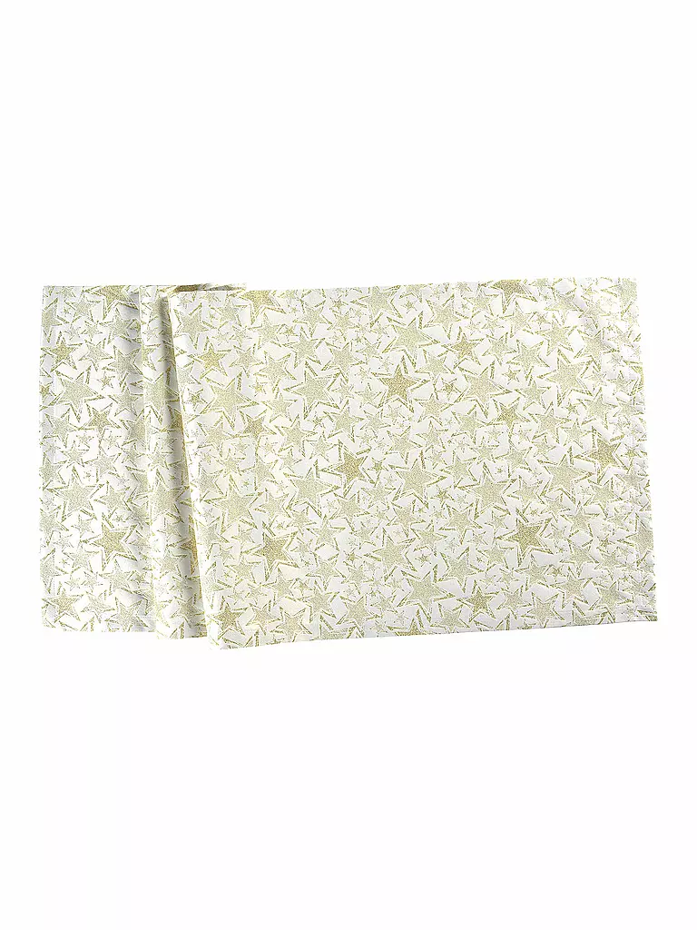 SANDER | Tischläufer STELLE 40x140cm Ecru / Gold | beige