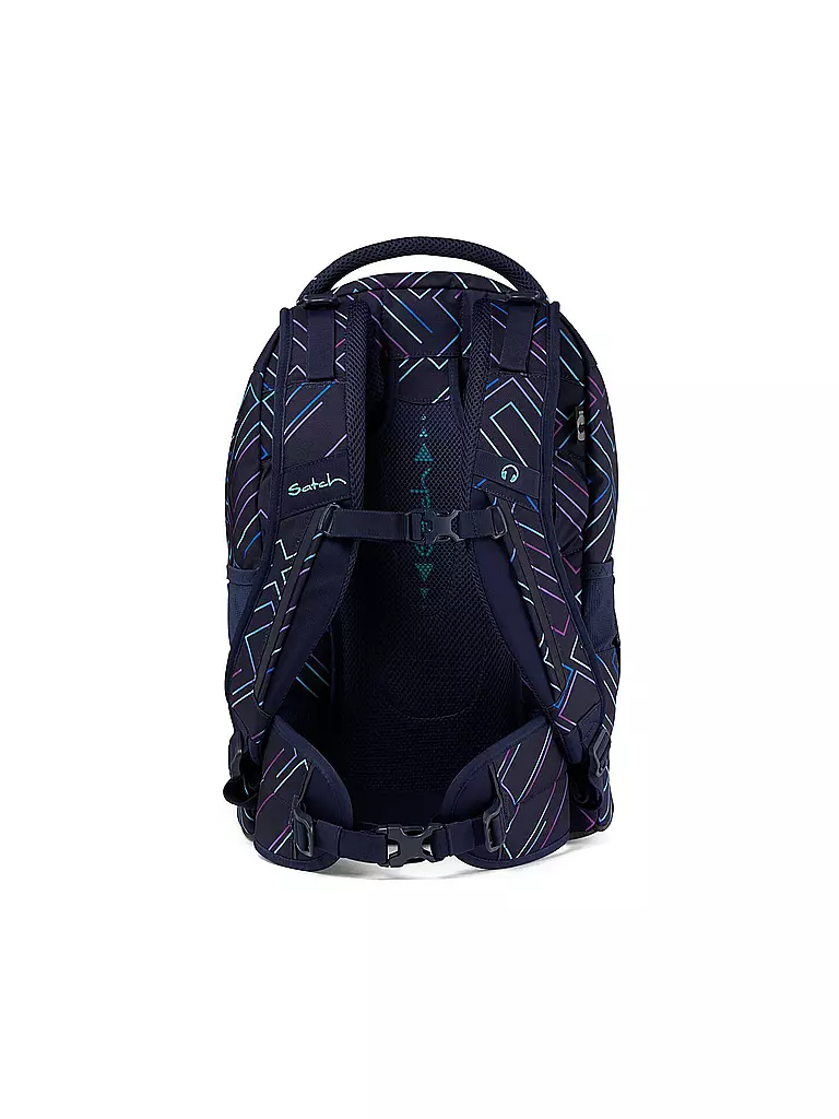 SATCH | Schulrucksack Satch Pack Purple Laser | schwarz