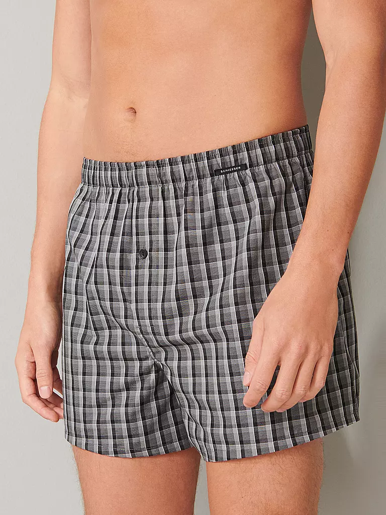 SCHIESSER | Boxershorts  2er Pkg anthrazit | grau