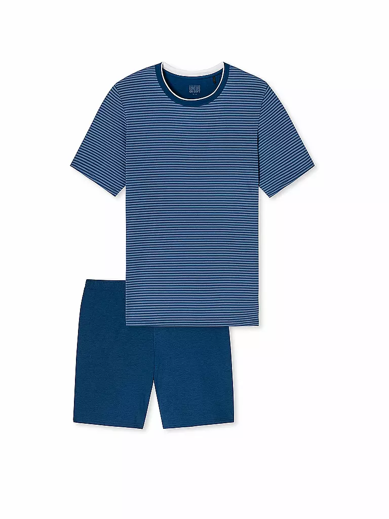 SCHIESSER | Herren Pyjama  | blau