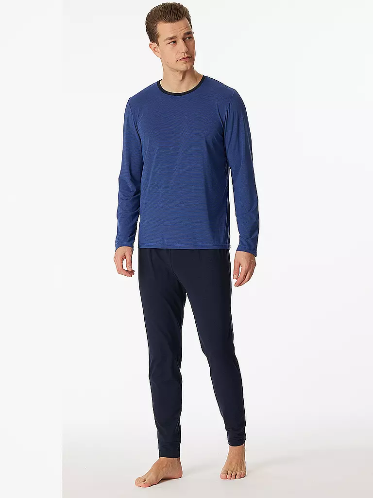 SCHIESSER | Pyjama  | blau