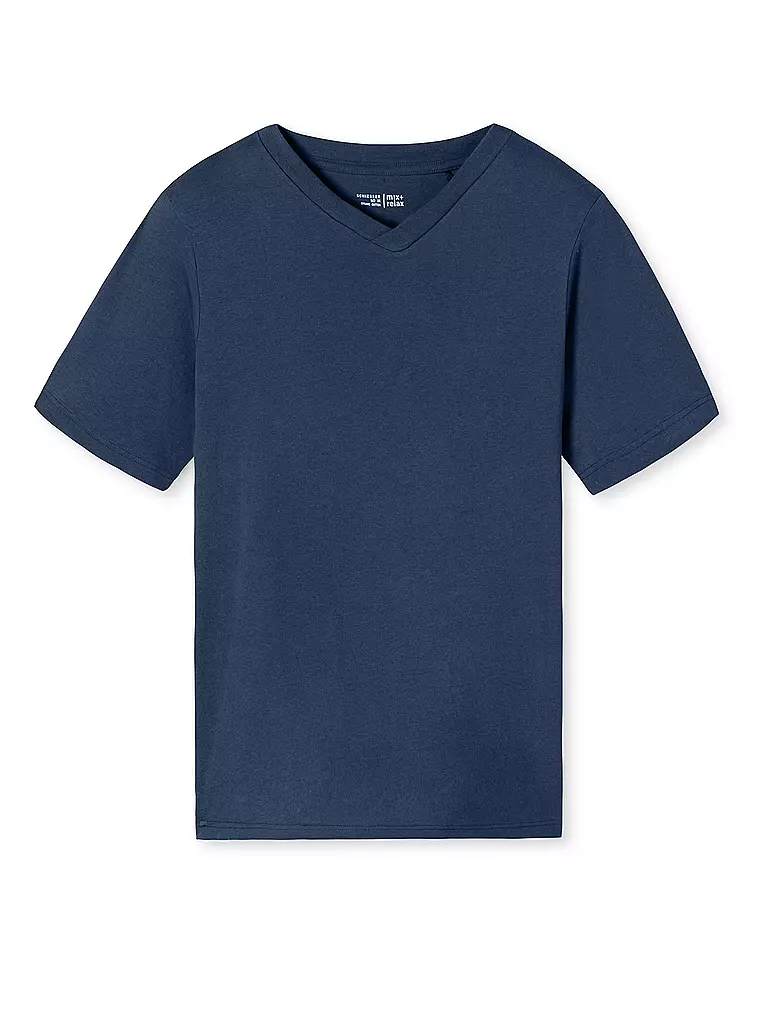 SCHIESSER | Pyjama T-Shirt MIX + RELAX | blau