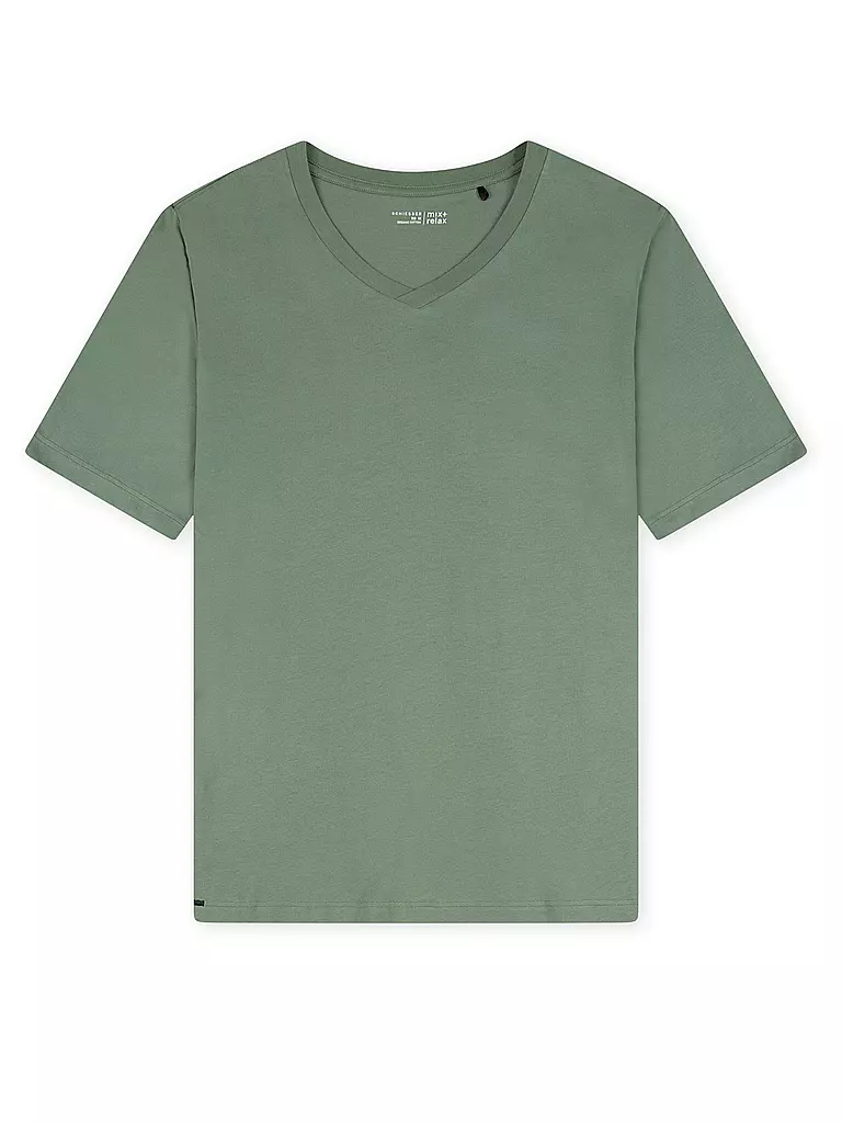 SCHIESSER | Pyjama T-Shirt MIX + RELAX | olive