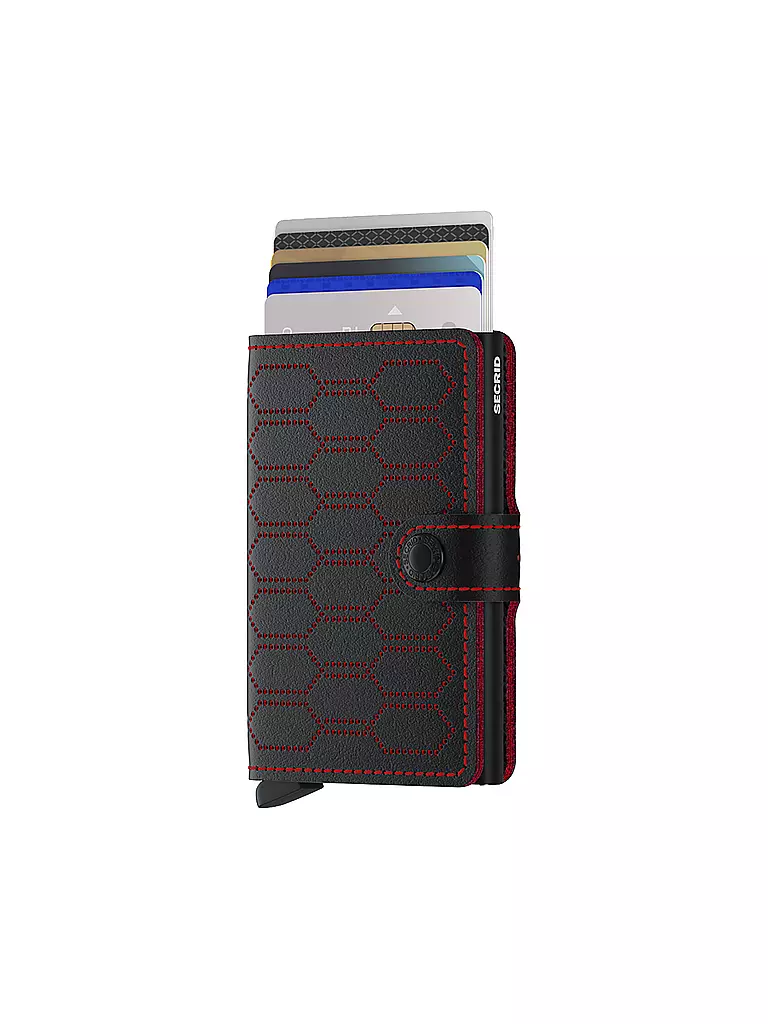 SECRID | Geldbörse - Miniwallet Fuel Perforated Black Red | schwarz