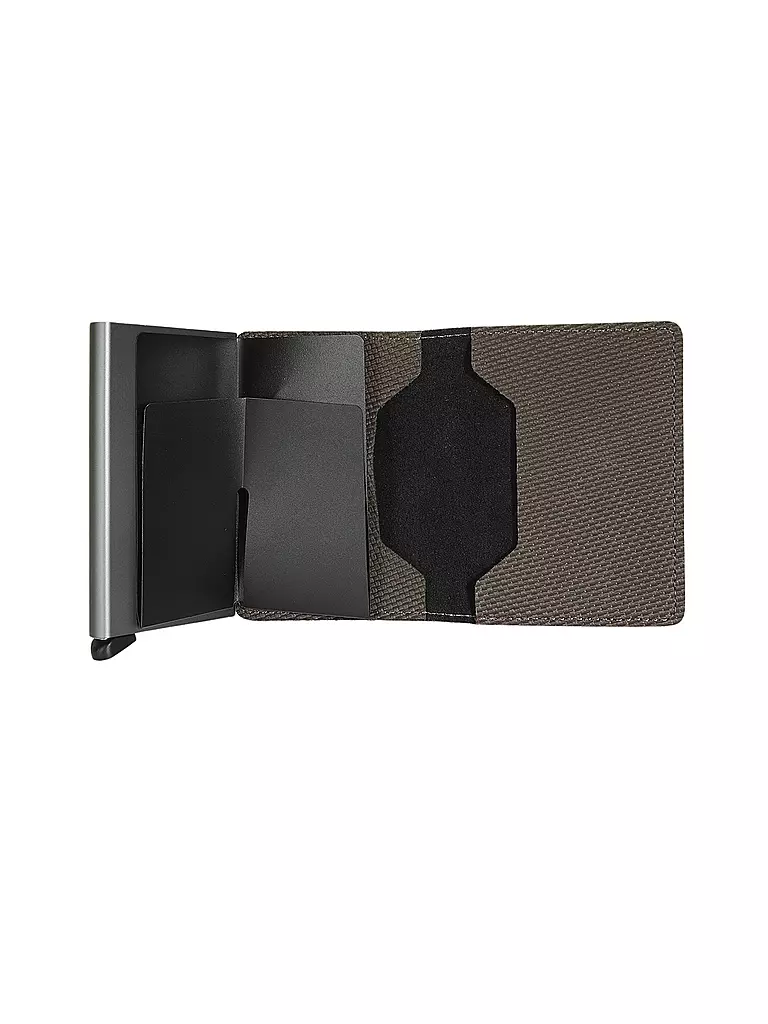 SECRID | Geldbörse SLIMWALLET CARBON Khaki | grau