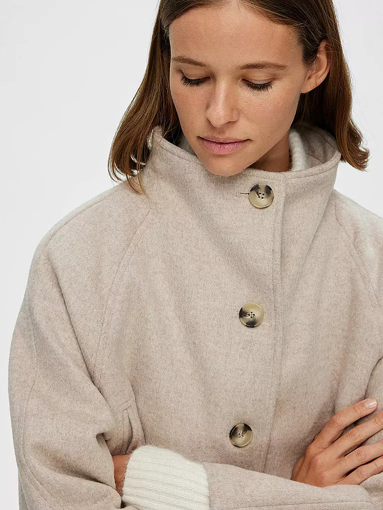 SELECTED FEMME | Wollmantel SLFVINNI | beige