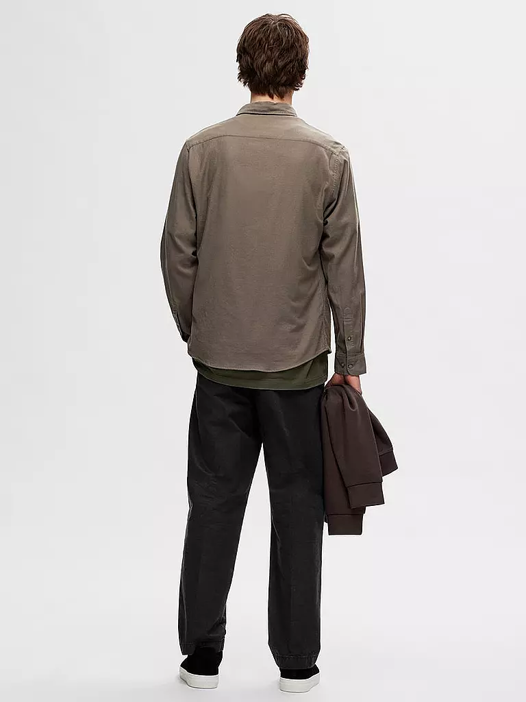 SELECTED | Flanellhemd Slim Fit SLHSLIMOWEN | beige