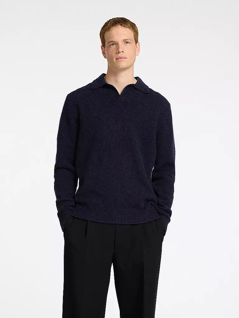 SELECTED | Polo-Pullover SLHRAI | hellgrau