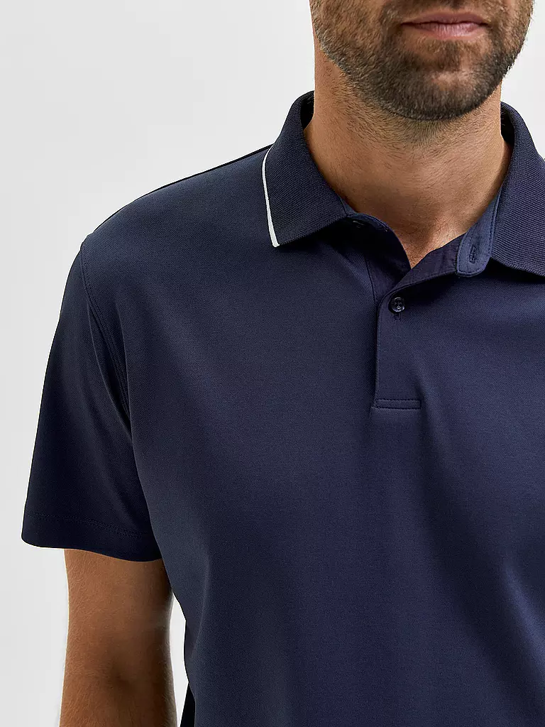 SELECTED | Poloshirt SLHLEROY COOLMAX | schwarz