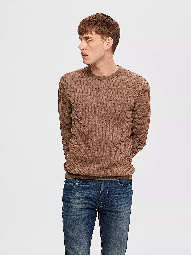 SELECTED | Pullover SLHBERG  | braun