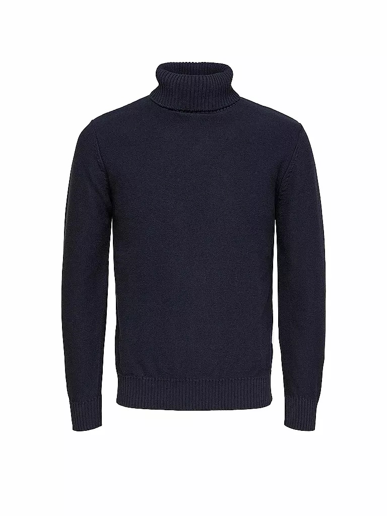 SELECTED | Rollkragenpullover SLHAXEL  | blau