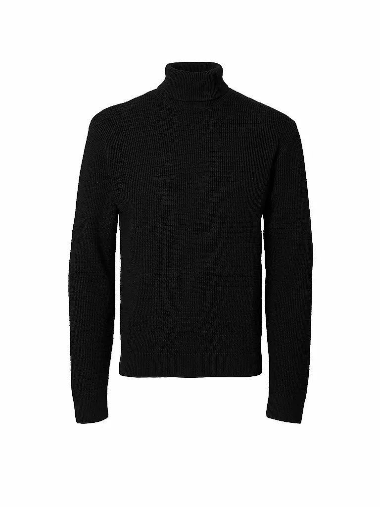 SELECTED | Rollkragenpullover SLHTHEO | schwarz