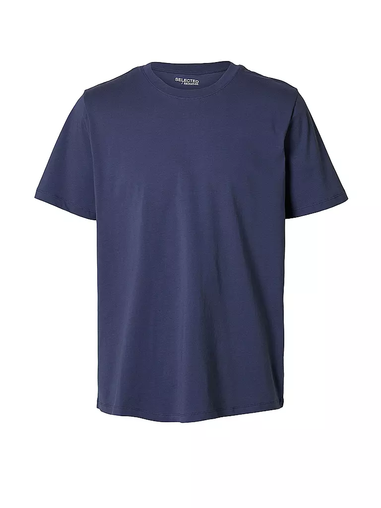 SELECTED | T-Shirt SLHASPEN | blau