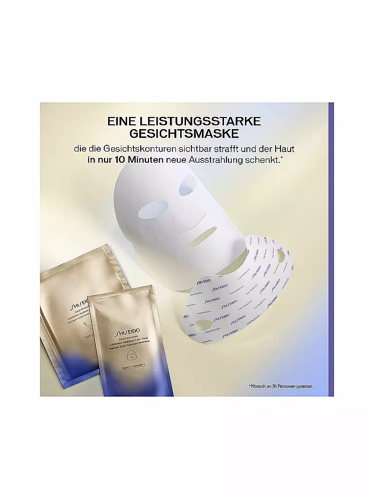 SHISEIDO | Vital Perfection Liftdefine Radiance Face Mask 6 Stk | keine Farbe