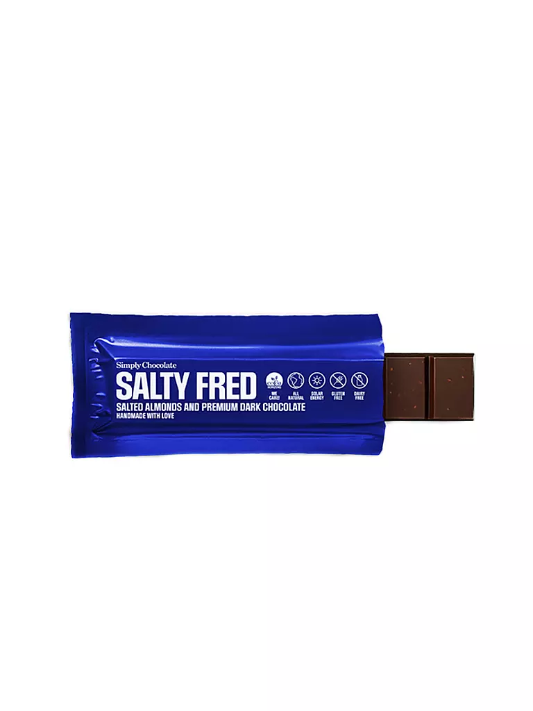 SIMPLY CHOCOLATE | Schokolade - Salty Fred Bar | blau