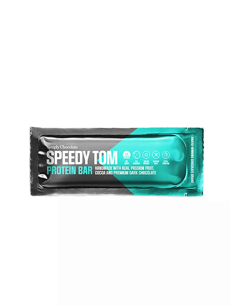 SIMPLY CHOCOLATE | Schokolade Speedie Tom Protein Bar | schwarz