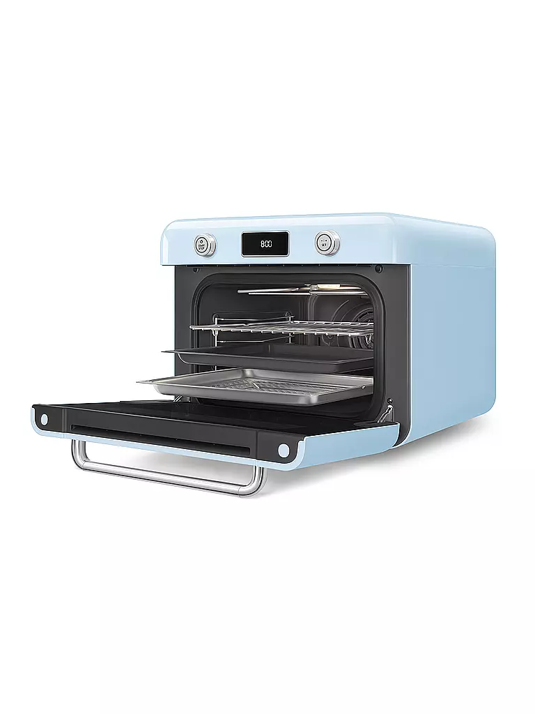 SMEG | Kombi-Tisch Dampfbackofen Pastellblau  | hellblau