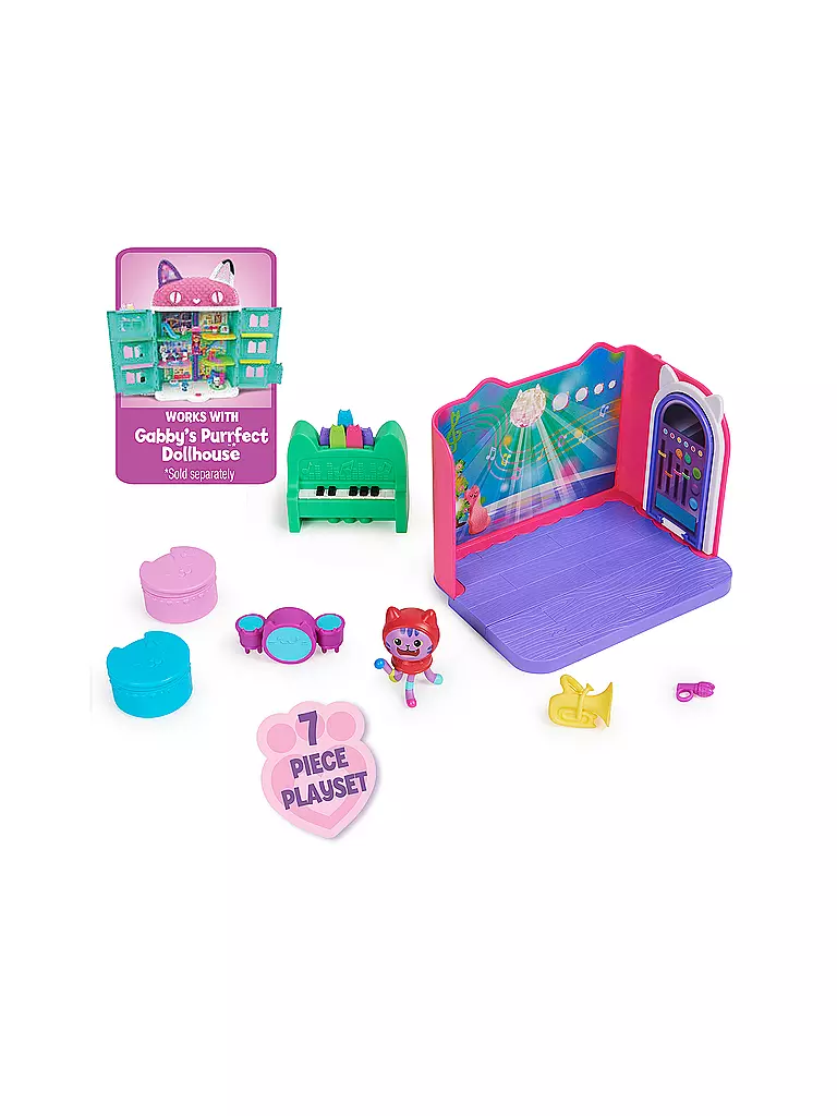 SPINMASTER | Gabby‘s Dollhouse Deluxe Raum Groovy Music Room | keine Farbe