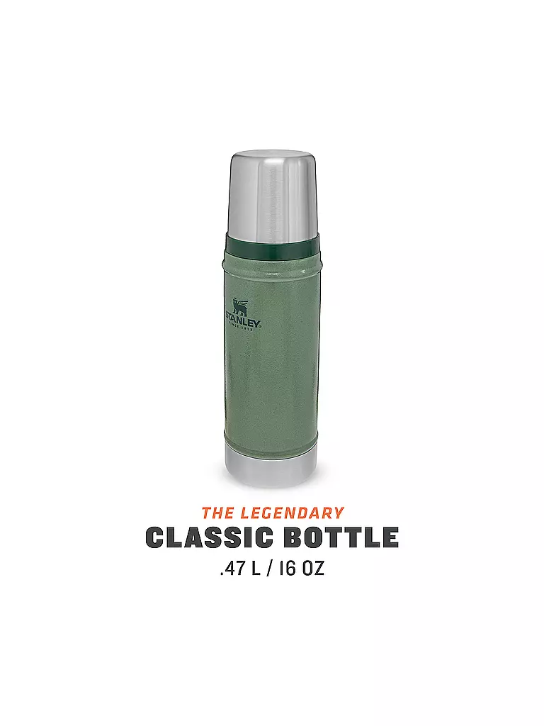 STANLEY | Isolierflasche - Thermosflasche Classic 0,47l  Grün | schwarz