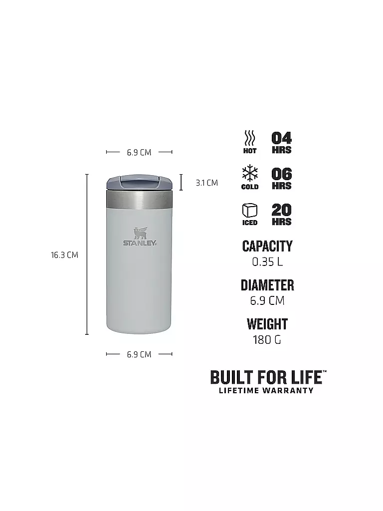 STANLEY | Isoliertrinkbecher -  Aerolight Transit-Becher 0,35l  | hellgrau