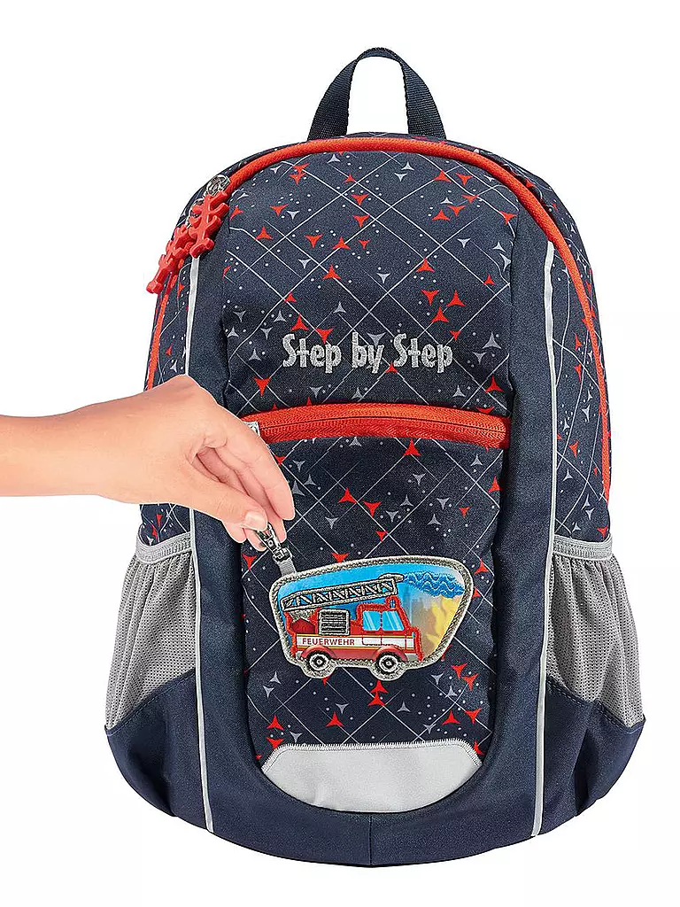 STEP BY STEP | Kinder Rucksack - Kiga Maxi Fire Truck Finn  | blau